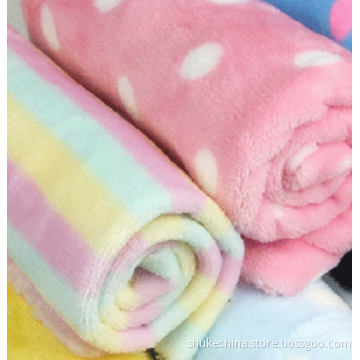 100% polyester flanell glänsande tryck stickning tyg